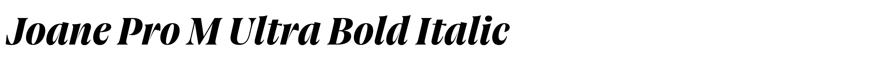 Joane Pro M Ultra Bold Italic
